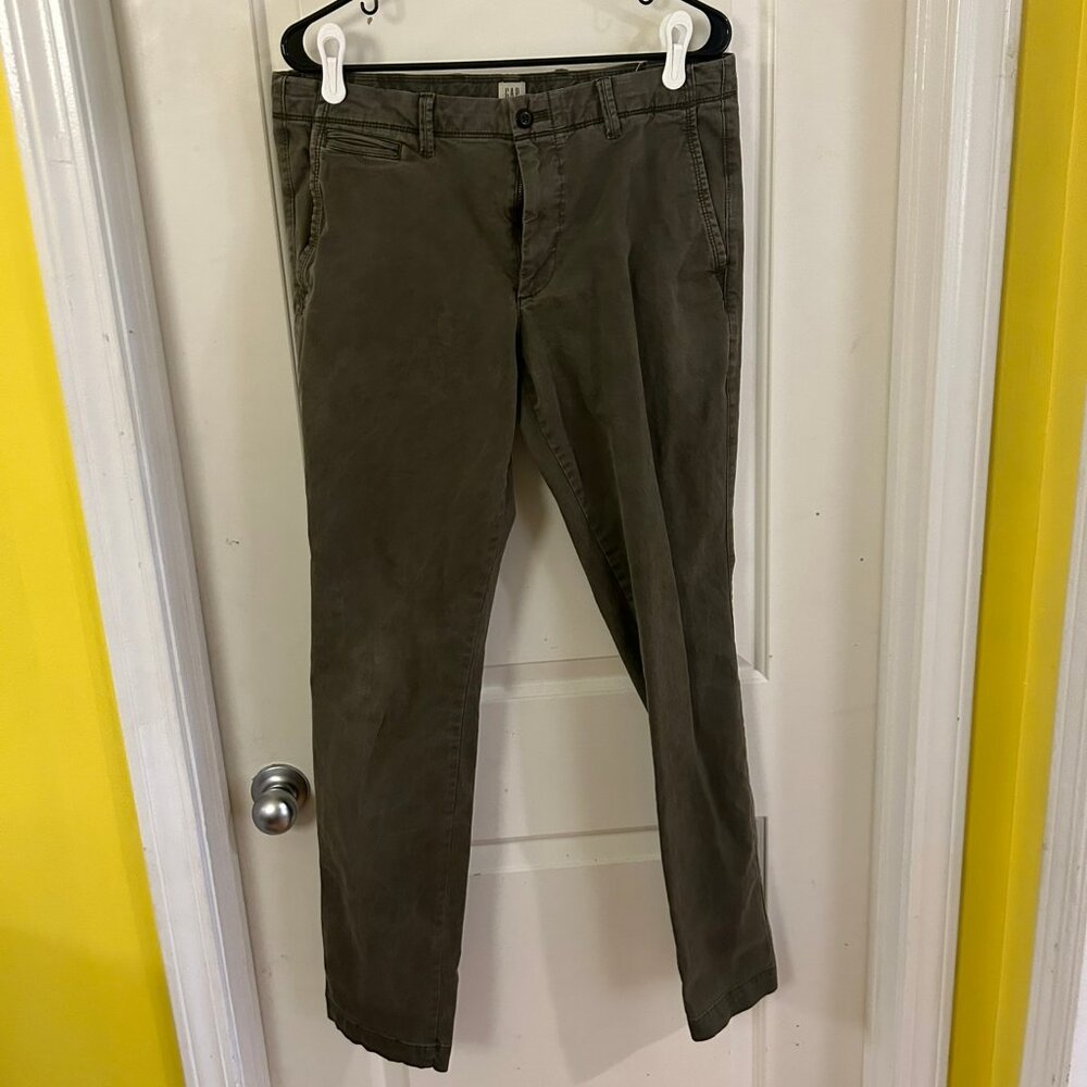 GAP Skinny Khakis 34 x 34, Olive Green